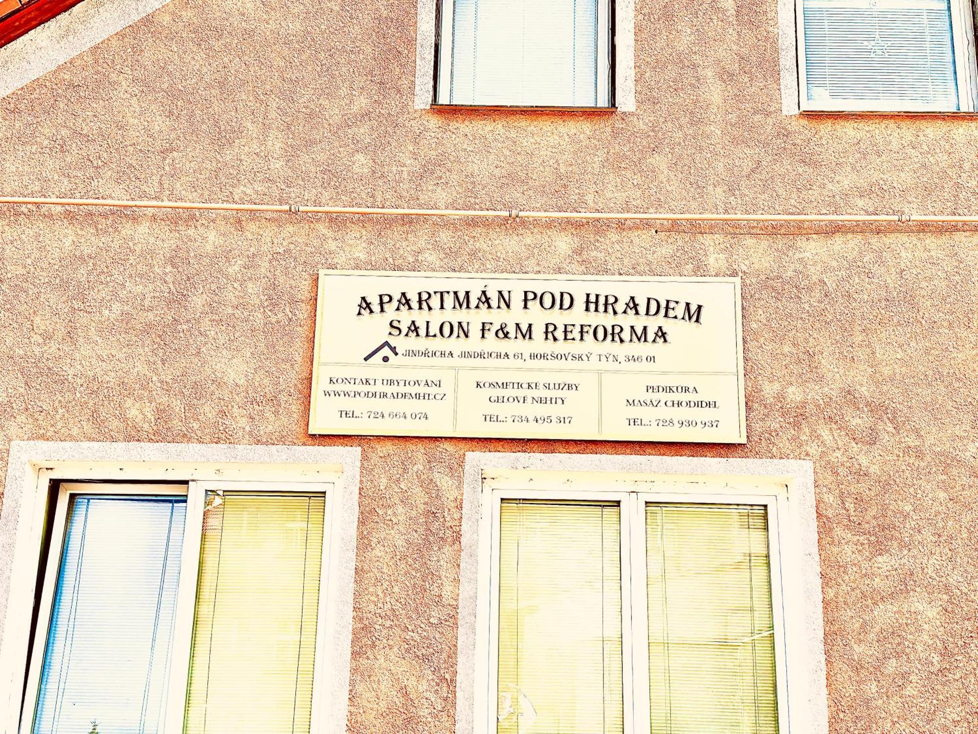 Apartman Pod Hradem Horšovský Týn Eksteriør billede